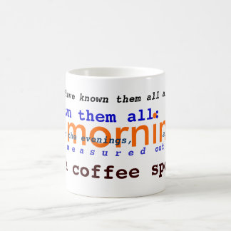 Mug T.S. Poésie de Prufrock de public domain d'Eliot