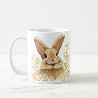 Mug T-shirt avec l'imprimé Happy Bunny en Tone d'or
