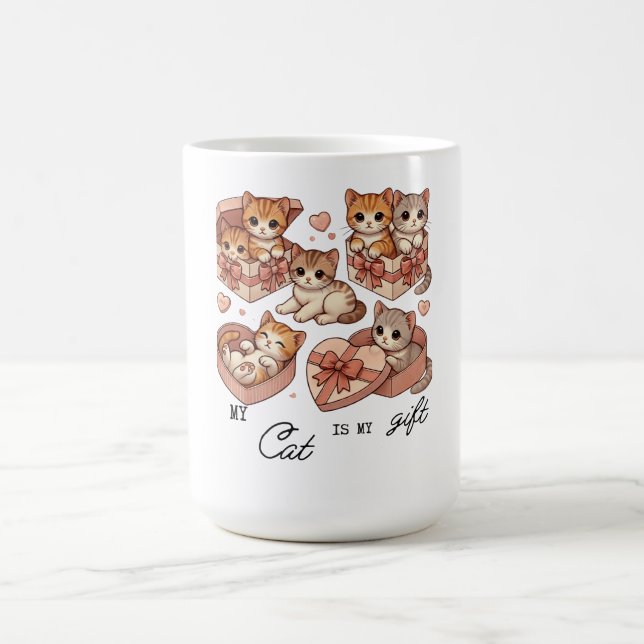 Mug T-shirt chat cadeau mignon (Centre)