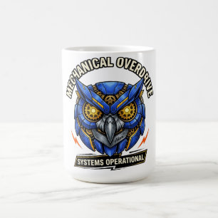 Mug T-Shirt Chouette Cyberpunk Overdrive Mécanique