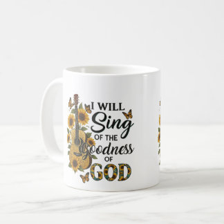 Mug T-shirt chrétien de la Guitare de tournesol