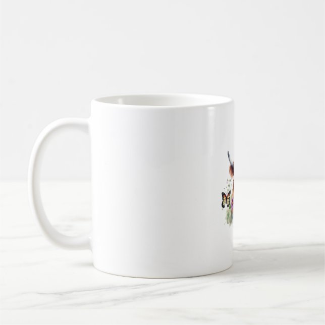 Mug T-shirt classique pour bébé vache de la Highland L (Gauche)