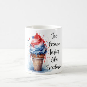 Mug T-shirt crème glacée Patriotique 4 juillet