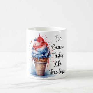 Mug T-shirt crème glacée Patriotique 4 juillet
