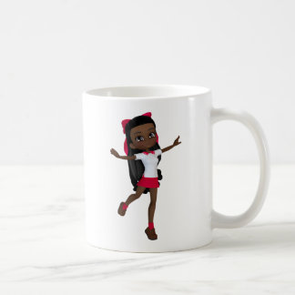 Mug T-shirt de fille d'école d'Afro-américain