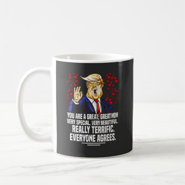 Mug T-shirt de la fête des mères Donald Trump, cadeau  (Gauche)