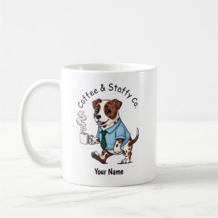 Mug T-shirt drôle de Staffordshire Bull Terrier Café