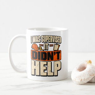 Mug T-shirt drôle de superviseur de construction
