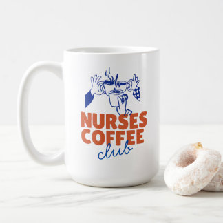 Mug T-Shirt du club de café des infirmières rétro