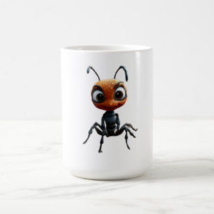 Mug T-shirt femme avec une fourmi mignonne sur des feu