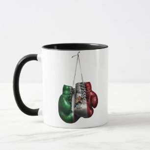 Mug T-shirt gants de boxe - Mexique drapeau Vintage