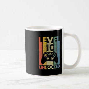 Mug T-shirt Niveau 10 Débloqué Drôle de Joueur Vidéo 1