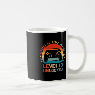 Mug T-shirt Niveau 10 Débloqué Drôle de Joueur Vidéo 1