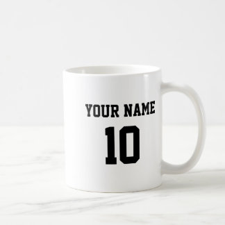 Mug T Shirt personnalisé avec nom et numéro devant et