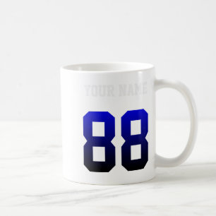 Mug T Shirt Personnalisé Bleu Personnalisé Numéro 88 