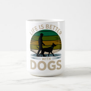 Mug T-Shirt Rétro Coucher de Soleil 'La Vie est Mieux