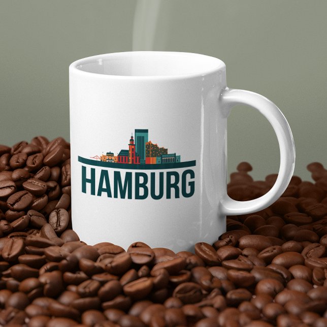 Mug T-shirt Skyline Allemagne Hambourg (Hamburg Germany coffee mug)
