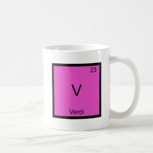 Mug T-Shirt symbole d'élément de chimie drôle Verdi - 
