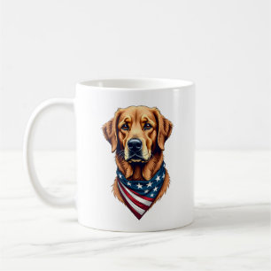 Mug T-shirt vintage avec foulard patriotique pour Gold