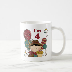 Mug T-shirts et cadeaux Cowboy 4e anniversaire