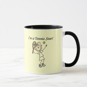 Mug T-shirts et cadeaux de star du tennis de fille
