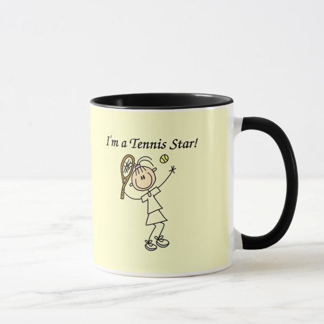 Mug T-shirts et cadeaux de star du tennis de fille (Droite)