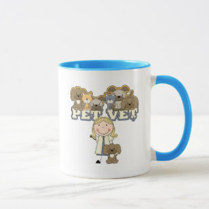 Mug T-shirts et cadeaux femelles blonds de vétérinai