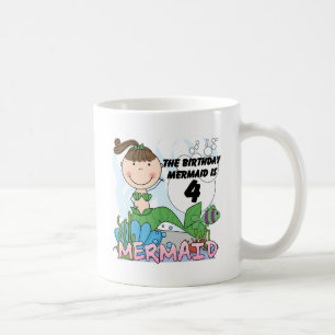 Mug T-shirts et cadeaux Mermaid 4th Birthday