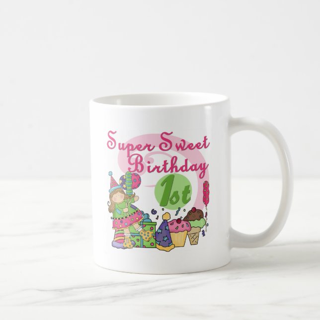 Mug T-shirts et cadeaux Super Sweet 1er anniversaire (Droite)