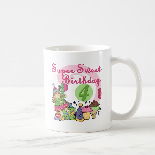 Mug T-shirts et cadeaux Super Sweet 4e anniversaire (Droite)