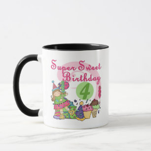 Mug T-shirts et cadeaux Super Sweet 4e anniversaire