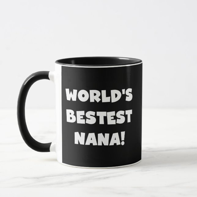 Mug T-shirts noirs et blancs de Bestest Nana du monde (Gauche)
