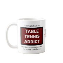 Table Tennis Addict Ajouter Votre Nom Monogramme I