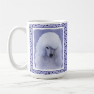 Mug Tableau blanc standard de caniche - Art original d