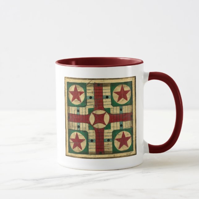 Mug Tableau de jeu Antique Parcheesi par Ethan Harper (Droite)