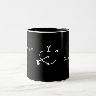 Mug - tableau noir avec texte