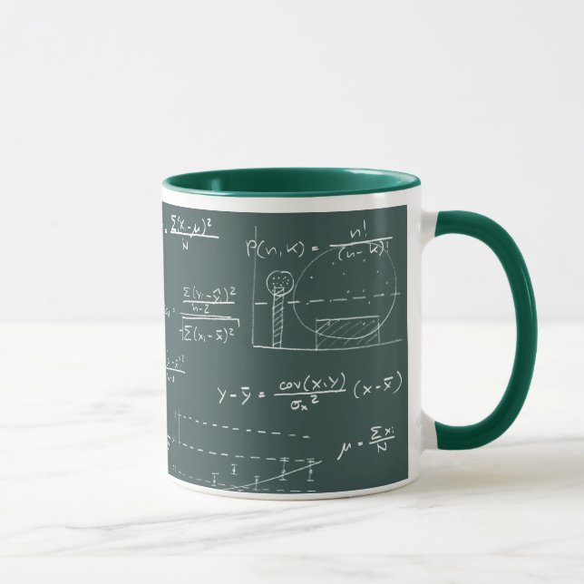 Mug Tableau noir de statistiques (Droite)