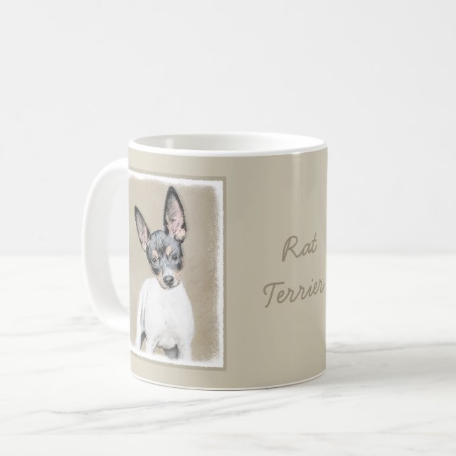 Mug Tableau Rat Terrier - Cute Original Chien Art (Devant gauche)