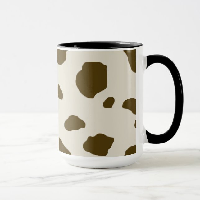 Mug Taches Brown de vache à peau d'animal (Droite)