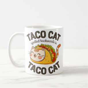 Mug Taco Chat Écrit À L'Arrière Est Taco Chat Cute Fel