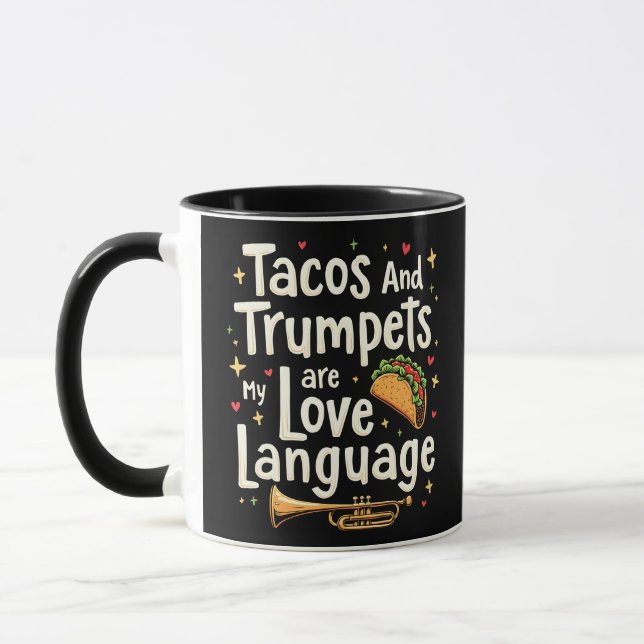 Mug Tacos et trompettes sont ma langue d'amour Mexique (Gauche)