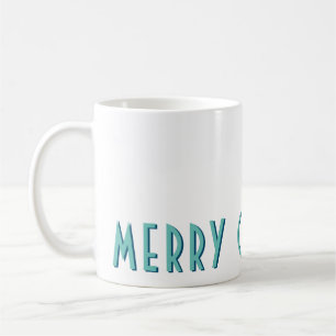 Mug Tactique Bleu Joyeux Noël Typographie Fêtes