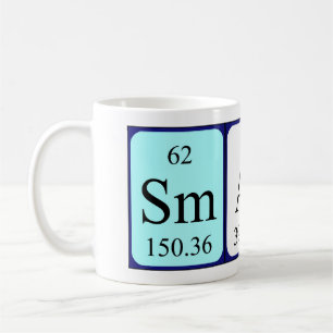 Mug Taille de nom de table périodique intelligente