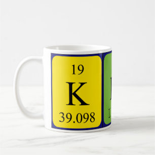 Mug Taille de nom de table périodique Kinga