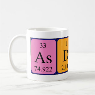 Mug Taille du nom de table périodique Asdis