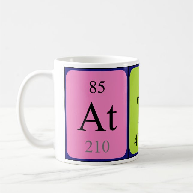 Mug Taille du nom de table périodique Attica (Gauche)