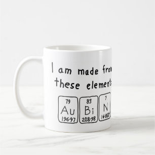 Mug Taille du nom de table périodique Aubin