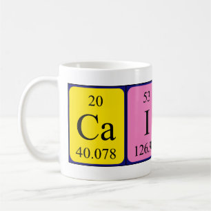 Mug Taille du nom de table périodique Cailin