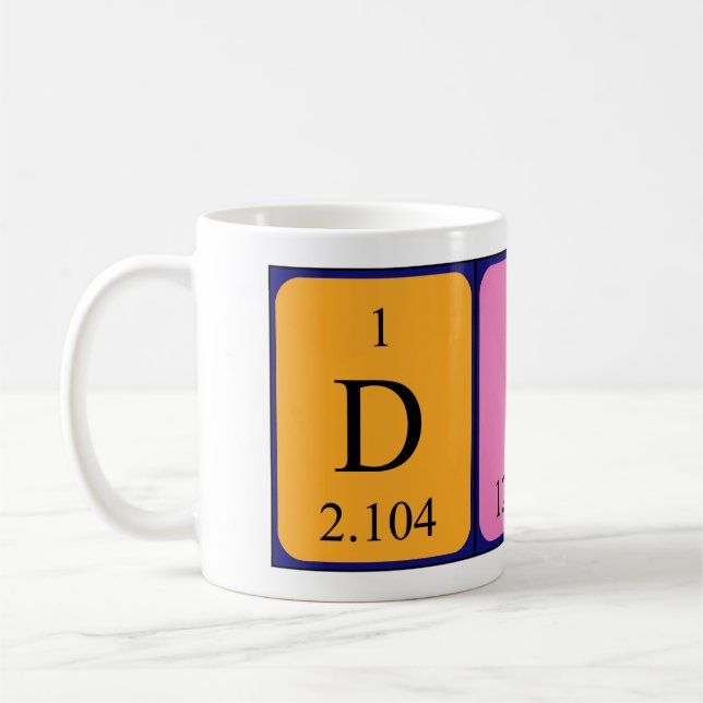Mug Taille du nom de table périodique Dila (Gauche)