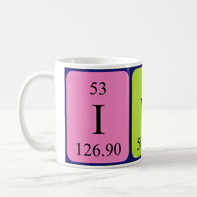 Mug Taille du nom de table périodique Ivo (Gauche)